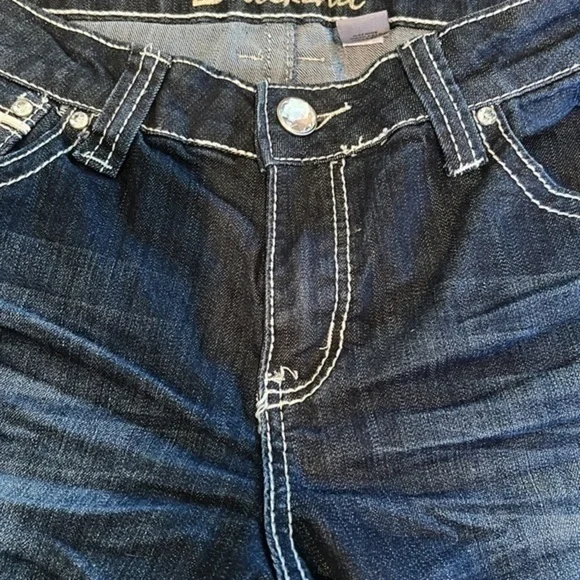 ND Weekend low rise Indigo Distressed Bling jean. Size 12. - Picture 3 of 10